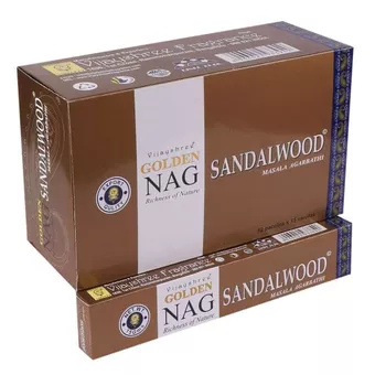 Incenso Vijayshree Golden Nag Sândalo 15g