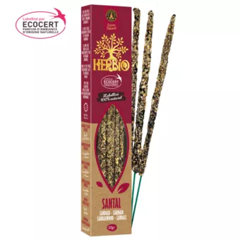 Incenso Smudge Ecocert Herbio Sândalo 20g