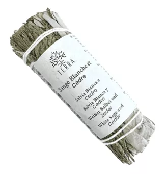 Pacote de sálvia branca e cedro da Califórnia 25-30g 10cm