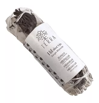 Feixe de sálvia branca e hibisco 25-30gr 10cm
