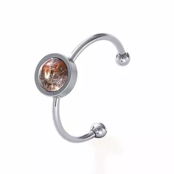 Anel Super Seven Preto – Aço Inoxidável Prateado