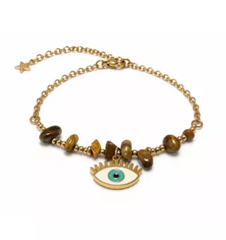 Pulseira de Proteção em Olho de Tigre A – Mau-Olhado
