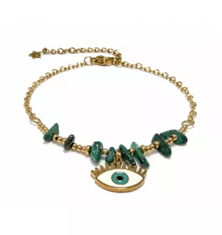 Pulseira de Proteção em Malaquita A – Mau-Olhado