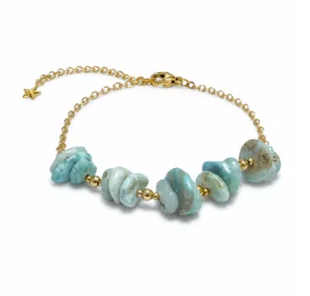 Pulseira Energia em Larimar A – Fragmentos de Pedra
