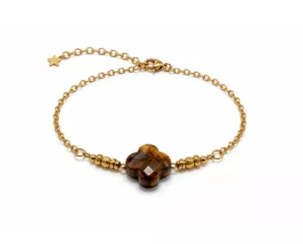 Pulseira da Sorte Olho de Tigre A – Trevo