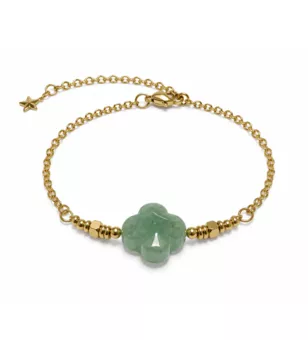 Pulseira da Sorte em Aventurina Verde A – Trevo