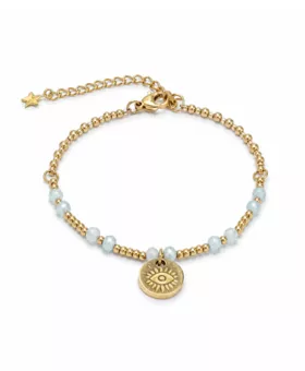 Pulseira de Proteção em Água-Marinha AA – Olho Protetor