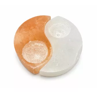 Porta-Velas Yin Yang em Selenita 11cm 650g