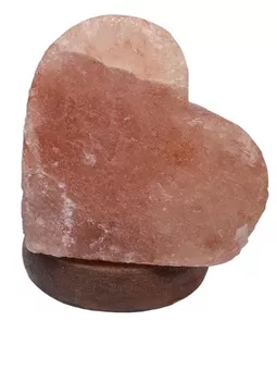 Candeeiro de sal Himalaya usb coração 10cm
