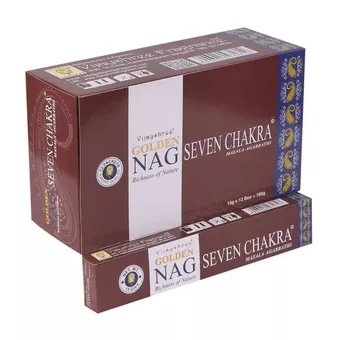 Incenso Vijayshree Golden Nag Sete Chakra 15g