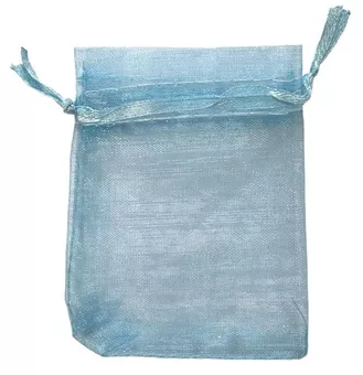 Sacos de organza 7x9cm azul claro (100 unidades)