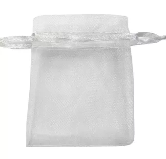 Sacos de organza 7x9cm branco (100 unidades)