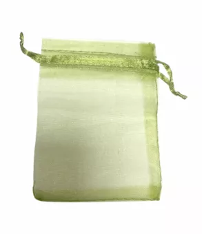 Sacos de organza 7x9cm verdes (pacote com 100 unidades)