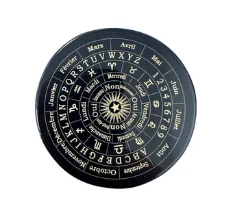Placa divinatória de ônix preto 8cm