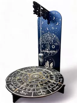 Tabuleiro de adivinhação Estrela Divina de madeira 28cm