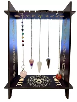Suporte para relógio divinatório em madeira preta