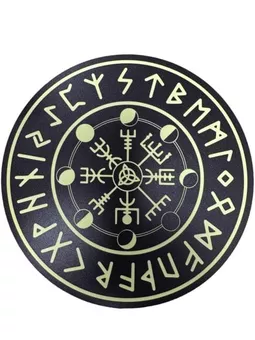 Tabuleiro de adivinhação Futhark de madeira 20cm