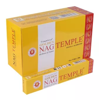 Incenso Vijayshree Golden Nag Templo 15g
