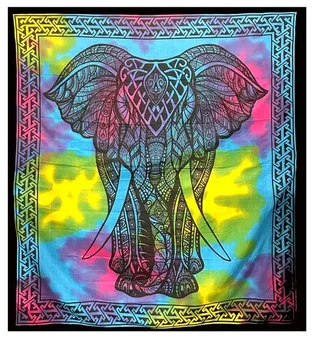 Elefante verde turquesa e cor-de-rosa