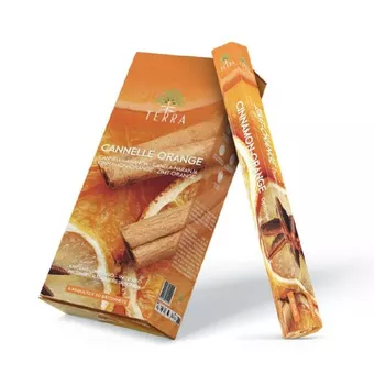 Incenso Terra Canela Laranja hexa sem carvão 30grs