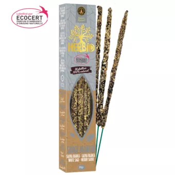 Incenso Smudge Ecocert Herbio Sálvia Branca 20g