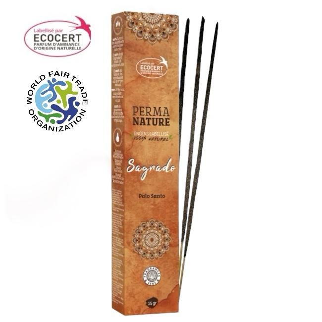 incenso em Perma Nature Sagrado Palo Santo Ecocert-Fair Trade Labeled 15g