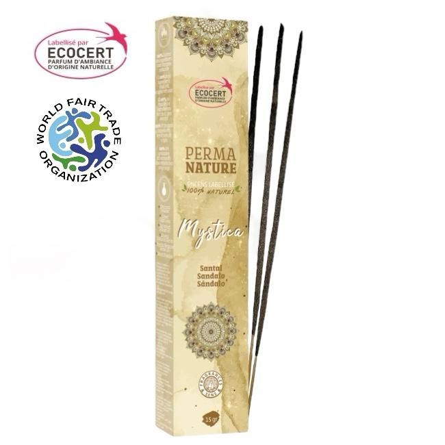 Sândalo Mystica da Perma Nature, certificado Ecocert Fair Trade, 15g