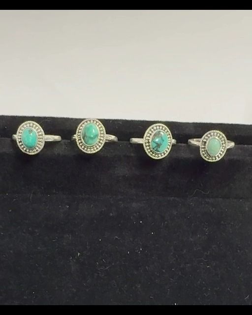 Anel de Prata 925 Larimar AA T56