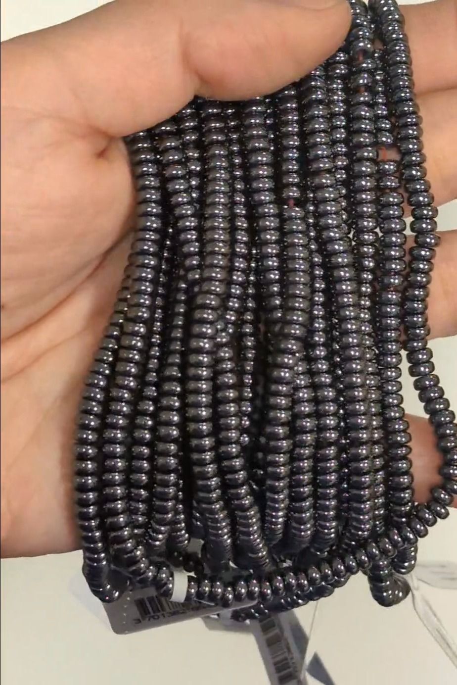 Esferas espaçadoras cilíndricas curtas de hematita – 4×2 mm