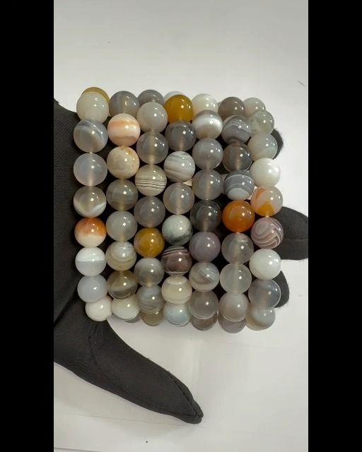 Pulseira de ágata de Botsuana A contas de 10 mm