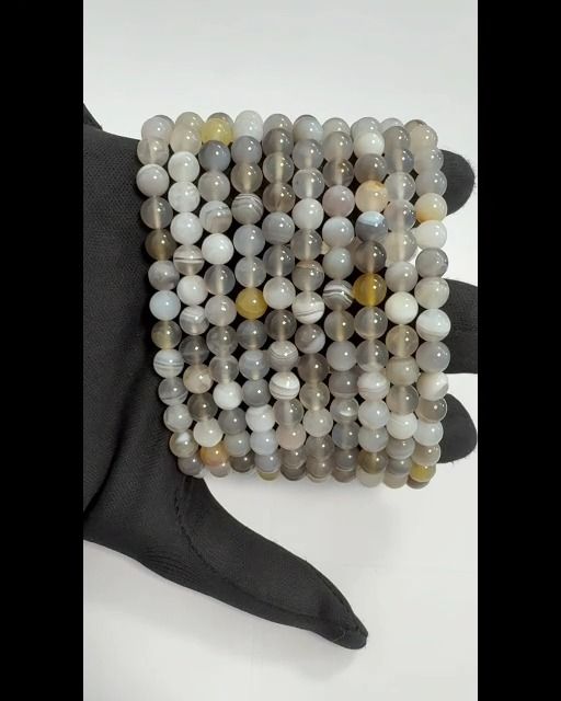 Pulseira de ágata de Botsuana A contas de 6 mm