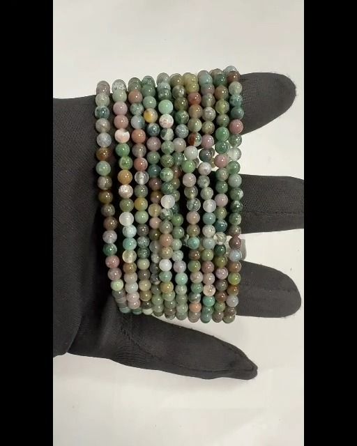 Bracelete Ágata Indienne perles 4mm