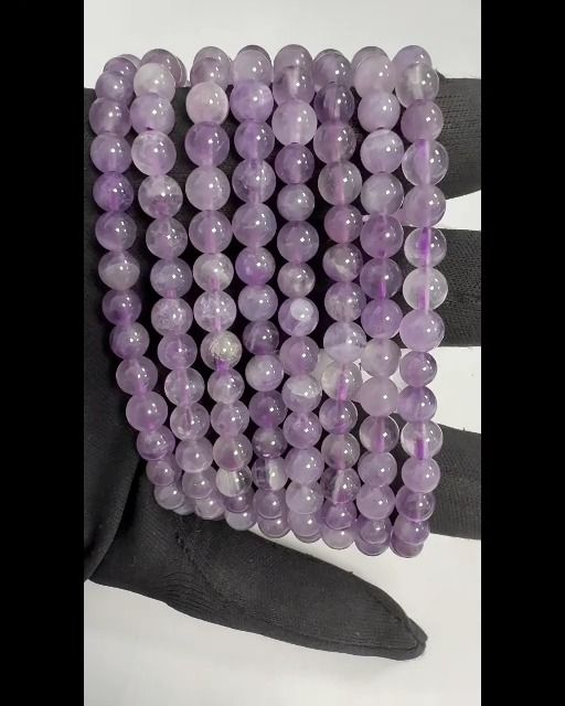 Pulseira Amethyste Lavande A perles 6mm