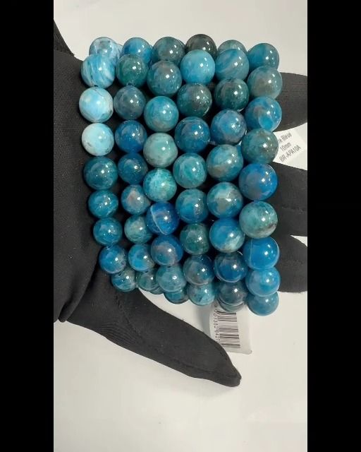 Pulseira de contas de Apatite Azul 10mm