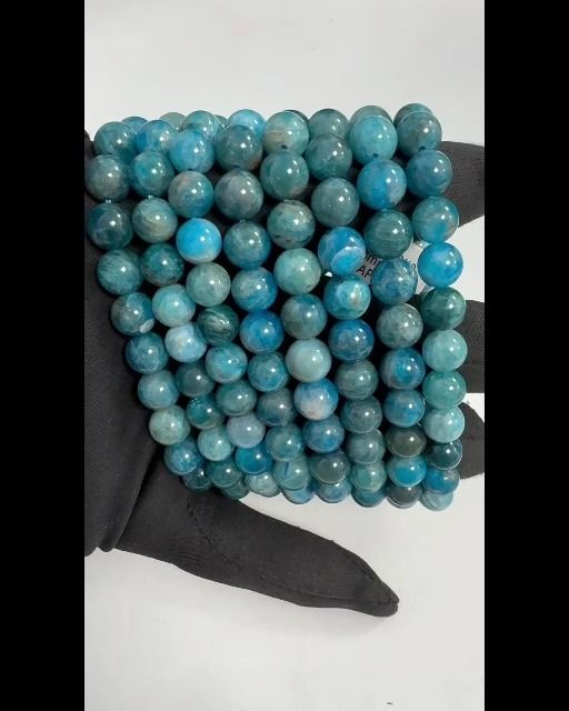 Pulseira de contas Apatite Blue A de 8-9mm