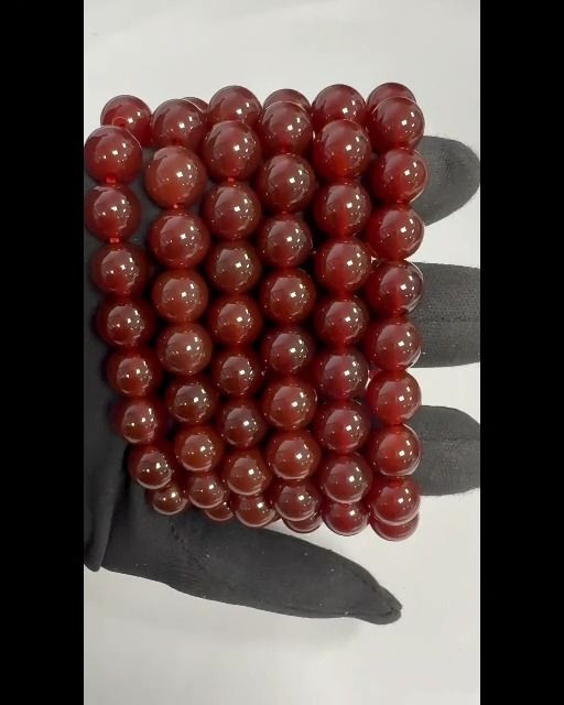 Bracelete Ágata Rouge A perles 10mm