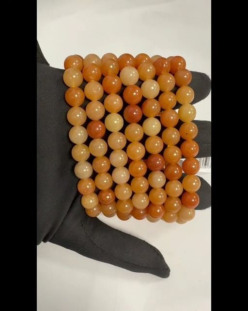 Aventurine Orange 8mm pulseira de pérolas