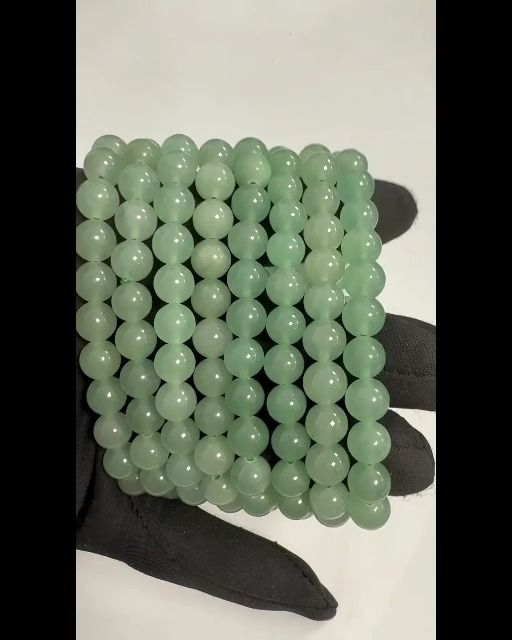 Pulseira de Aventurina verde com contas de 8 mm