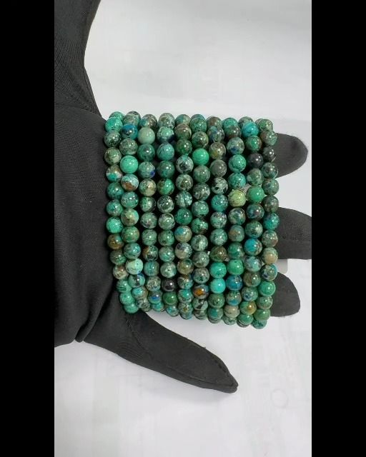 Azurite natural Malaquite A contas 6-7mm pulseira