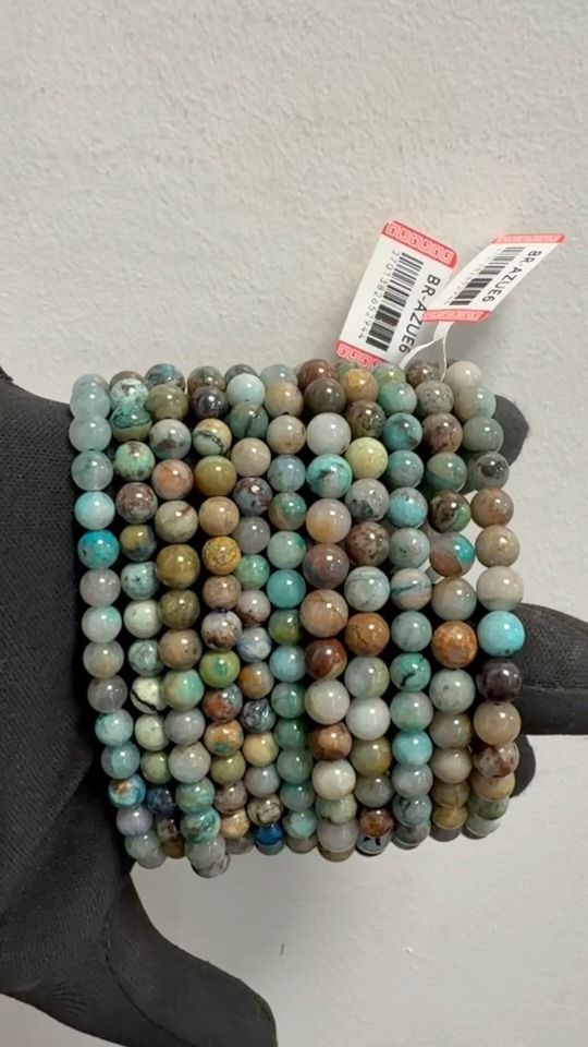 Pulseira de Malaquita Azurita Natural, EUA, contas de 5,5 a 6,5 mm