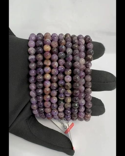 Pulseira Charoite A+ contas 6mm
