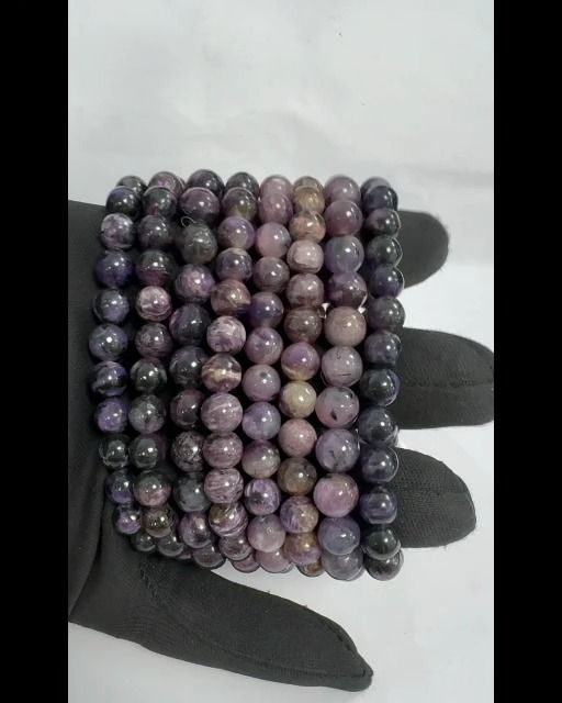 Pulseira Charoite A+ contas 7-8mm