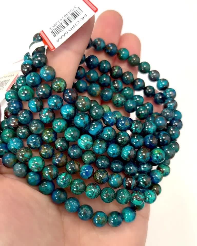 Crisocola Turquia contas AAAA 6.5-7mm pulseira