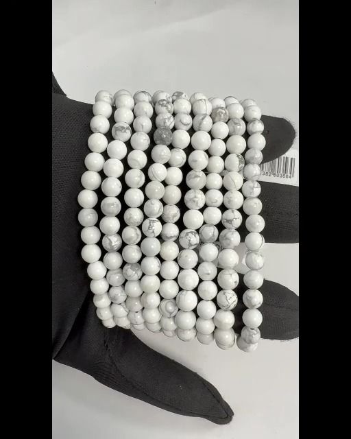 Pulseira de contas de Howlite 6mm