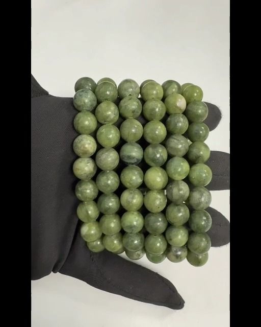 Pulseira de contas de Nefrita de Jade 10mm