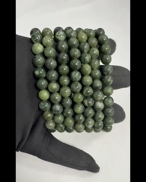 Pulseira de contas de jade nefrita 8mm