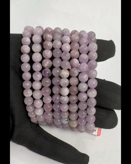 Pulseira Kunzita contas AA 5,5mm