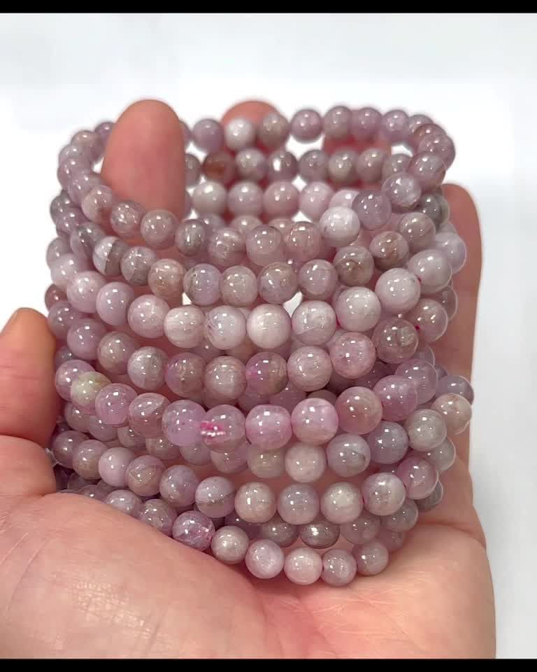 Pulseira Kunzite AB perles 6.5-7.5mm