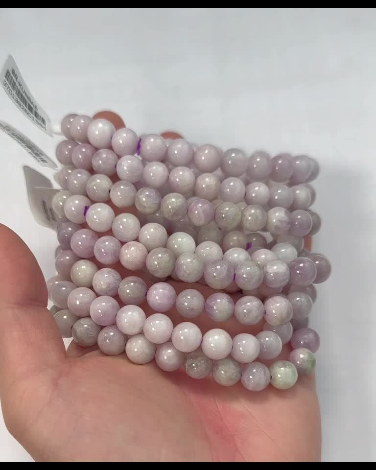 Pulseira Kunzite AB perles 8mm