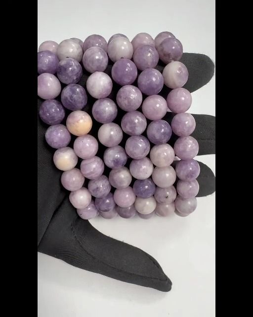 Pulseira de contas Lepidolite 10mm